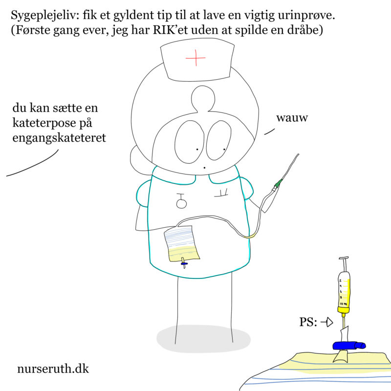 Read more about the article Efter flere år som sygeplejerske ANEDE jeg ikke, at kateterposer kan sættes på et engangskater. Hjemmesygepleje aka tryl med det du lige har ved hånden.